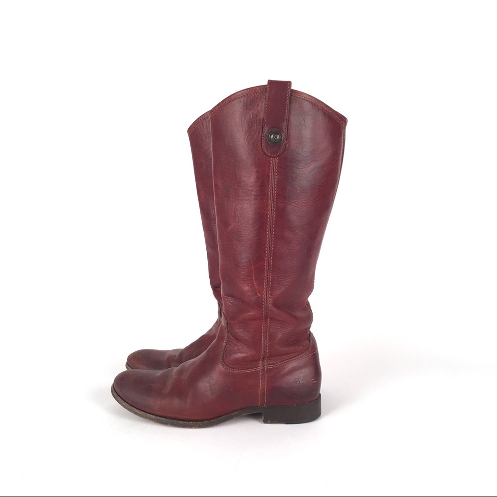 FRYE Melissa Button Tall Cognac Riding Boot